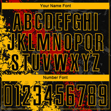 Load image into Gallery viewer, Custom Black Gold-Red Sublimation Soccer Uniform Jersey