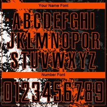 Load image into Gallery viewer, Custom Black Orange-White Sublimation Soccer Uniform Jersey