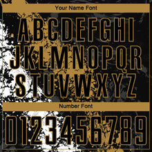 Load image into Gallery viewer, Custom Black Old Gold-White Sublimation Soccer Uniform Jersey