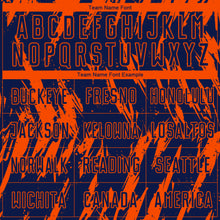 Load image into Gallery viewer, Custom Orange Navy Sublimation Soccer Uniform Jersey