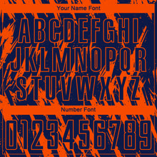 Load image into Gallery viewer, Custom Orange Navy Sublimation Soccer Uniform Jersey