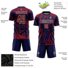 Load image into Gallery viewer, Custom Crimson Navy-City Cream Sublimation Soccer Uniform Jersey