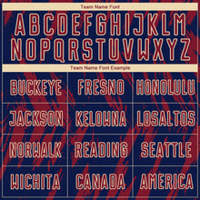 Load image into Gallery viewer, Custom Crimson Navy-City Cream Sublimation Soccer Uniform Jersey