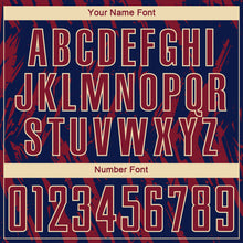 Load image into Gallery viewer, Custom Crimson Navy-City Cream Sublimation Soccer Uniform Jersey