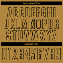 Load image into Gallery viewer, Custom Old Gold Black-White Sublimation Soccer Uniform Jersey