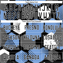 Load image into Gallery viewer, Custom Light Blue Black-White Sublimation Soccer Uniform Jersey