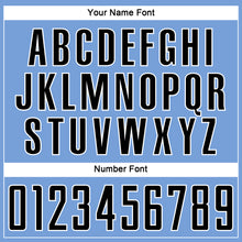 Load image into Gallery viewer, Custom Light Blue Black-White Sublimation Soccer Uniform Jersey