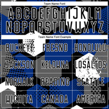 Load image into Gallery viewer, Custom Royal Black-White Sublimation Soccer Uniform Jersey