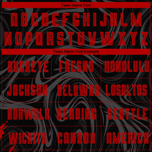 Load image into Gallery viewer, Custom Black Red Sublimation Soccer Uniform Jersey