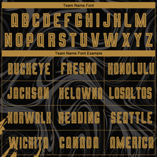 Load image into Gallery viewer, Custom Black Old Gold Sublimation Soccer Uniform Jersey