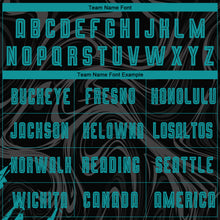 Load image into Gallery viewer, Custom Black Teal Sublimation Soccer Uniform Jersey