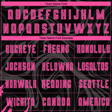 Load image into Gallery viewer, Custom Black Pink Sublimation Soccer Uniform Jersey