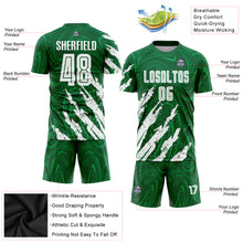 Load image into Gallery viewer, Custom Kelly Green White Sublimation Soccer Uniform Jersey