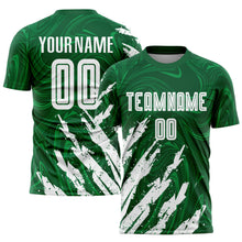 Load image into Gallery viewer, Custom Kelly Green White Sublimation Soccer Uniform Jersey