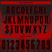 Load image into Gallery viewer, Custom Red Black Sublimation Soccer Uniform Jersey