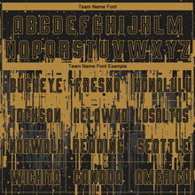 Load image into Gallery viewer, Custom Old Gold Black Sublimation Soccer Uniform Jersey