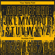 Load image into Gallery viewer, Custom Gold Black Sublimation Soccer Uniform Jersey