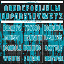 Load image into Gallery viewer, Custom Teal Black-White Sublimation Soccer Uniform Jersey