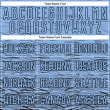 Load image into Gallery viewer, Custom Light Blue Black Sublimation Soccer Uniform Jersey