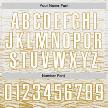 Load image into Gallery viewer, Custom Old Gold White Sublimation Soccer Uniform Jersey