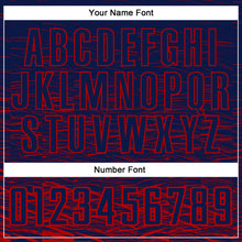 Load image into Gallery viewer, Custom Navy Red Sublimation Soccer Uniform Jersey