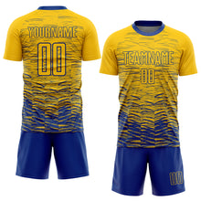 Load image into Gallery viewer, Custom Yellow Royal Sublimation Soccer Uniform Jersey