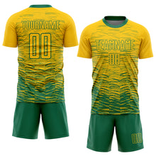 Load image into Gallery viewer, Custom Yellow Kelly Green Sublimation Soccer Uniform Jersey