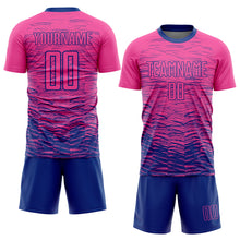 Load image into Gallery viewer, Custom Pink Royal Sublimation Soccer Uniform Jersey