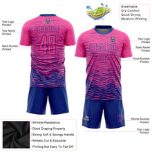 Load image into Gallery viewer, Custom Pink Royal Sublimation Soccer Uniform Jersey