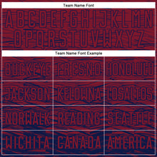 Load image into Gallery viewer, Custom Crimson Navy Sublimation Soccer Uniform Jersey