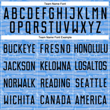 Load image into Gallery viewer, Custom Light Blue Black Sublimation Soccer Uniform Jersey