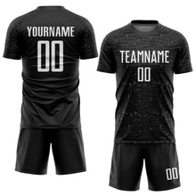 Load image into Gallery viewer, Custom Black White Sublimation Soccer Uniform Jersey