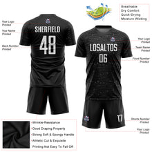 Load image into Gallery viewer, Custom Black White Sublimation Soccer Uniform Jersey
