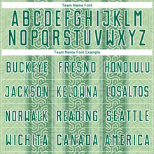 Load image into Gallery viewer, Custom Kelly Green Pea Green-White Ethnic Stripes Sublimation Soccer Uniform Jersey