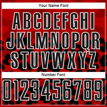 Load image into Gallery viewer, Custom Red Black-White Animal Print Sublimation Soccer Uniform Jersey