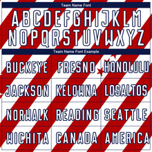 Load image into Gallery viewer, Custom Red White-Navy Vintage American Flag Sublimation Soccer Uniform Jersey