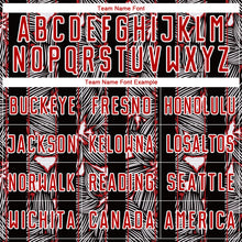 Load image into Gallery viewer, Custom Red Black-White Flowers Sublimation Soccer Uniform Jersey