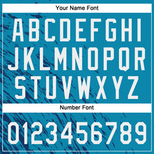 Load image into Gallery viewer, Custom Teal White-Royal 3D Pattern Two-Button Unisex Softball Jersey