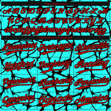 Load image into Gallery viewer, Custom Aqua Red-Black 3D Pattern Two-Button Unisex Softball Jersey