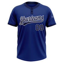 Load image into Gallery viewer, Custom Royal Navy-White Two-Button Unisex Softball Jersey