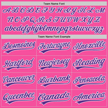 Load image into Gallery viewer, Custom Pink Purple-White Two-Button Unisex Softball Jersey