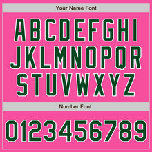 Load image into Gallery viewer, Custom Pink Green-White Two-Button Unisex Softball Jersey