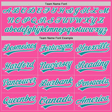Load image into Gallery viewer, Custom Pink Teal-White Two-Button Unisex Softball Jersey