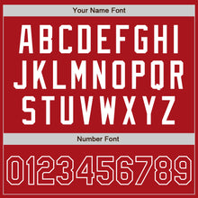 Load image into Gallery viewer, Custom Red Red-White Two-Button Unisex Softball Jersey