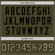 Load image into Gallery viewer, Custom Olive Camo-Black Salute To Service Two-Button Unisex Softball Jersey