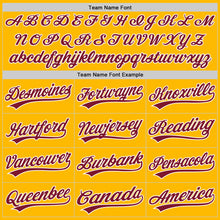 Load image into Gallery viewer, Custom Gold Crimson-White Two-Button Unisex Softball Jersey