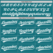 Load image into Gallery viewer, Custom Teal White Two-Button Unisex Softball Jersey