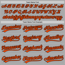 Load image into Gallery viewer, Custom Gray Orange-Black Two-Button Unisex Softball Jersey