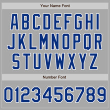 Load image into Gallery viewer, Custom Gray Royal-White Two-Button Unisex Softball Jersey