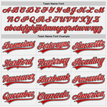 Load image into Gallery viewer, Custom White Red-Black Two-Button Unisex Softball Jersey